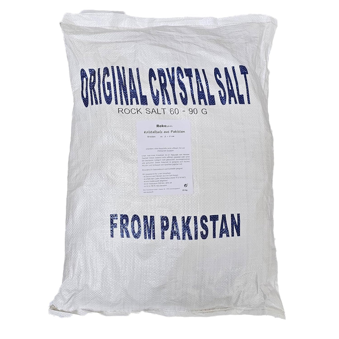 Rekosan Kristallsalz 25 kg ( Brocken 2-5 cm ) Salt Range (HIMALAYA-Vorgebirge)