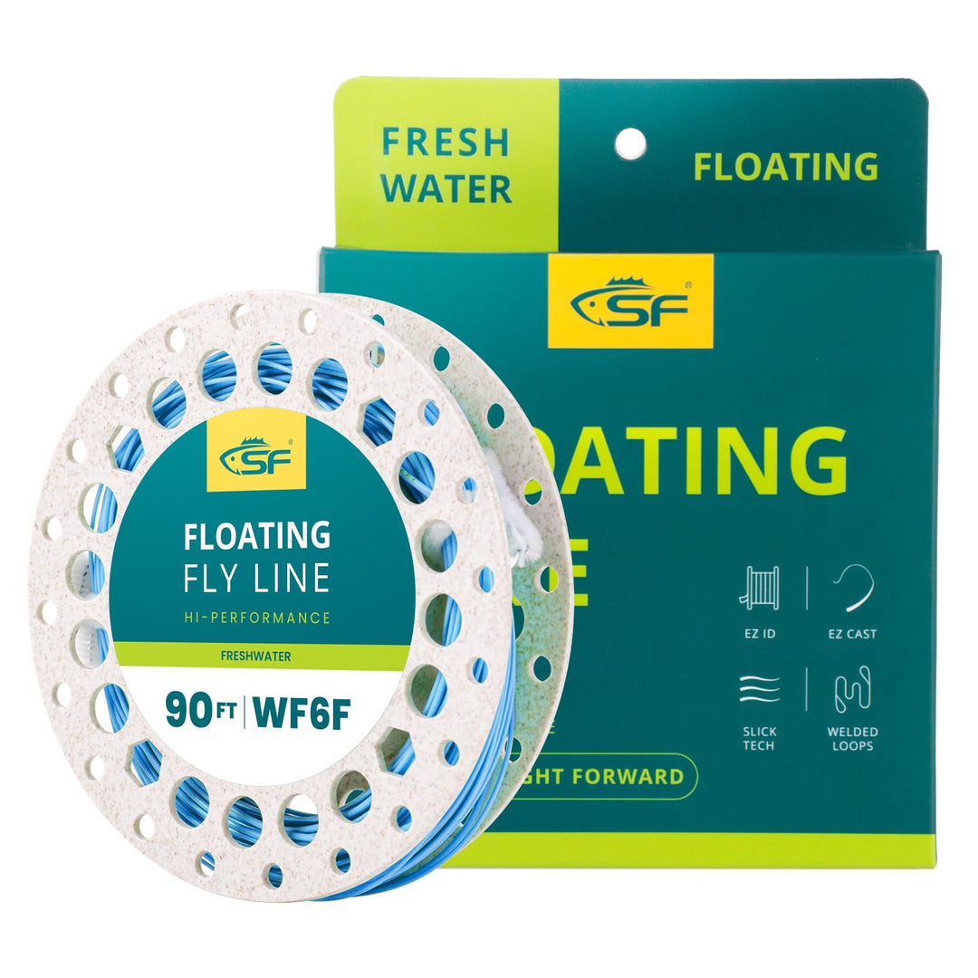 SF Fliegenfischschnur mit Zwei geschweissten Schlaufen, schwimmendes Gewicht, Forellenfliegenschnur,