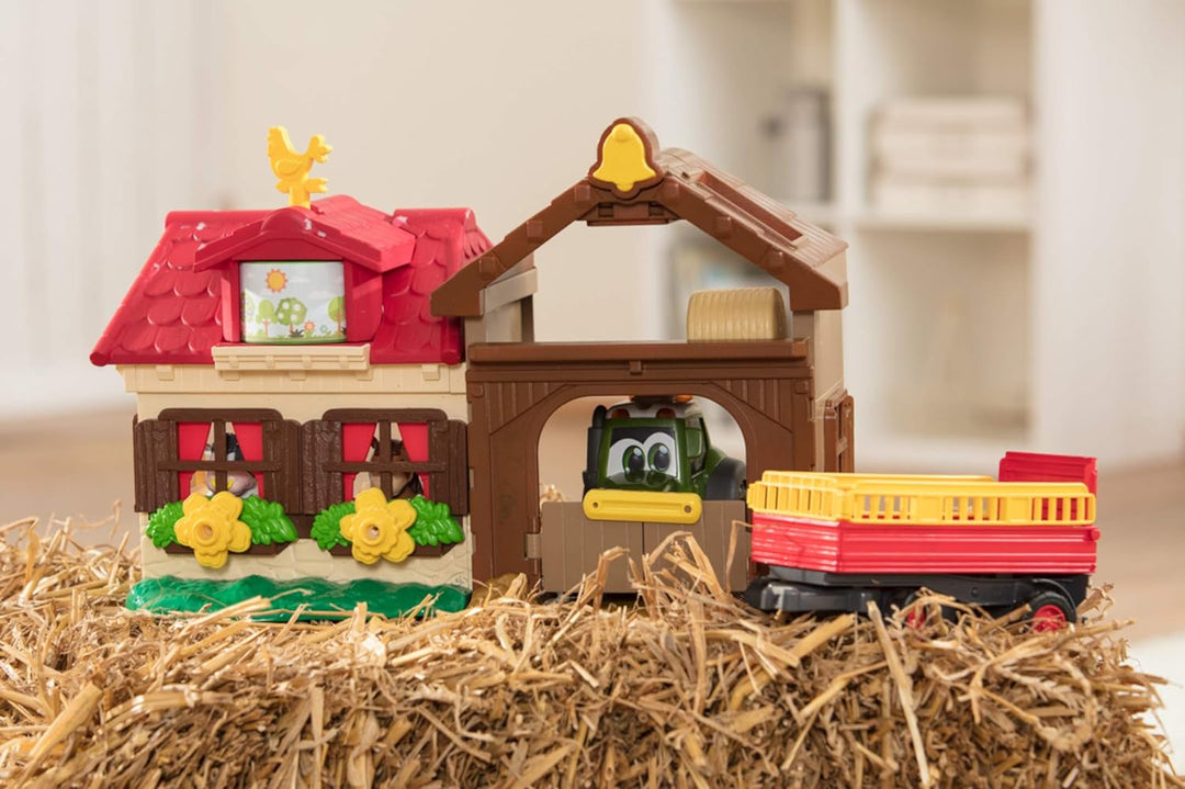 Dickie Toys 203818000 Happy Farm House, Abenteuer auf dem Bauernhof, Set für Kinder ab 1 Jahr, Trakt