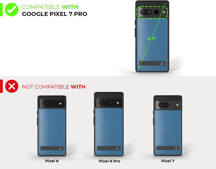 Snakehive Metro Lederhülle für Google Pixel 7 Pro || Echtleder Handyhülle mit Standfunktion || Echtl