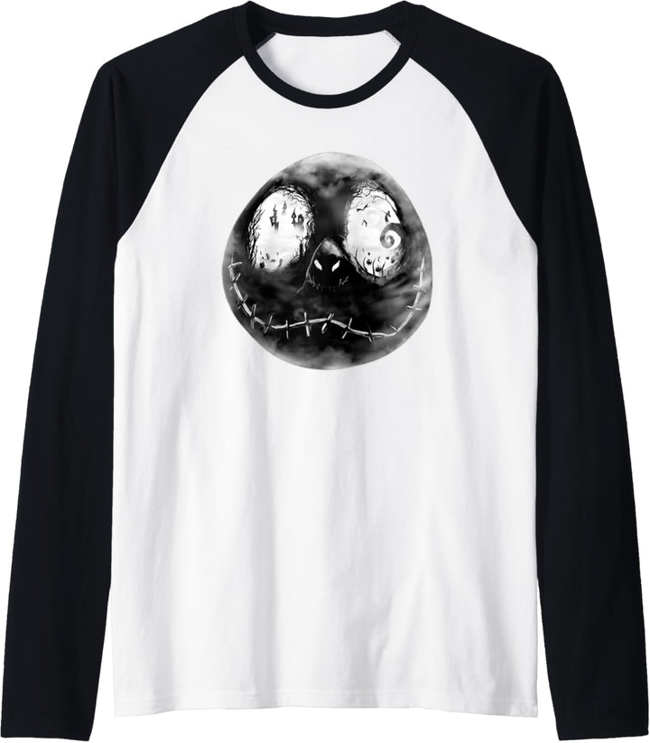 The Nightmare Before Christmas Jack Skellington Grey Face Raglan