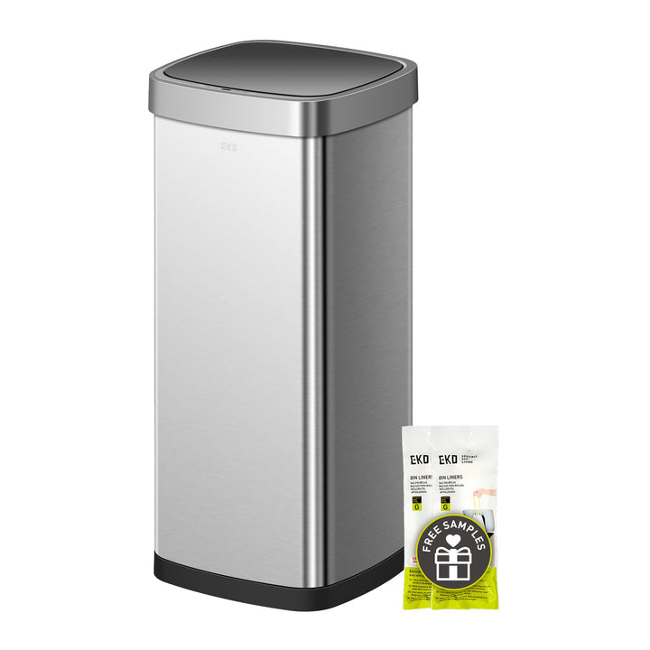 EKO EcoSmart 80L Sensor Mülleimer, grosser hoher automatischer Abfalleimer, Soft-Close Deckel, finge