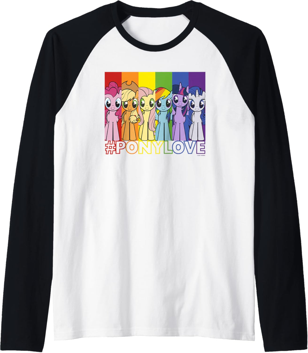 My Little Pony Freundschaft ist Magie Pony Liebe Regenbogen Raglan