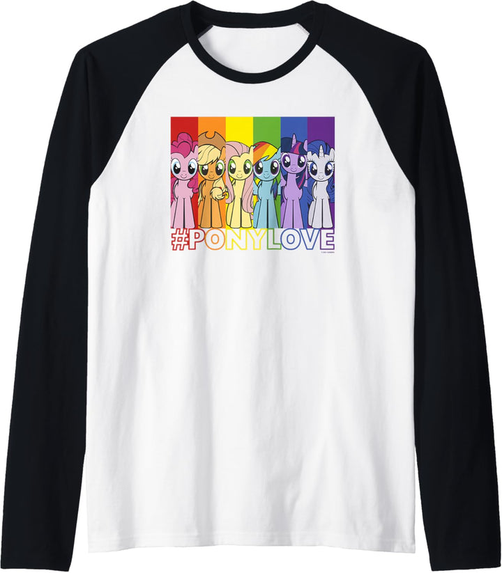 My Little Pony Freundschaft ist Magie Pony Liebe Regenbogen Raglan