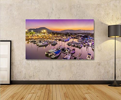 islandburner Bild Bilder auf Leinwand Phuket Hafen Thailand bei Nacht 1p XXL Poster Leinwandbild Wan