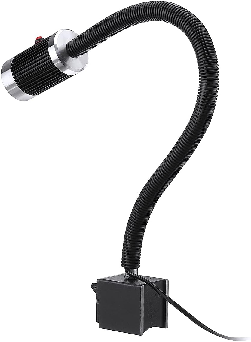 Maschinenlampe mit Magnetfuss,Magnetische LED Drehmaschine Lampe 9W Flexibel Wasserdicht Arm Licht m