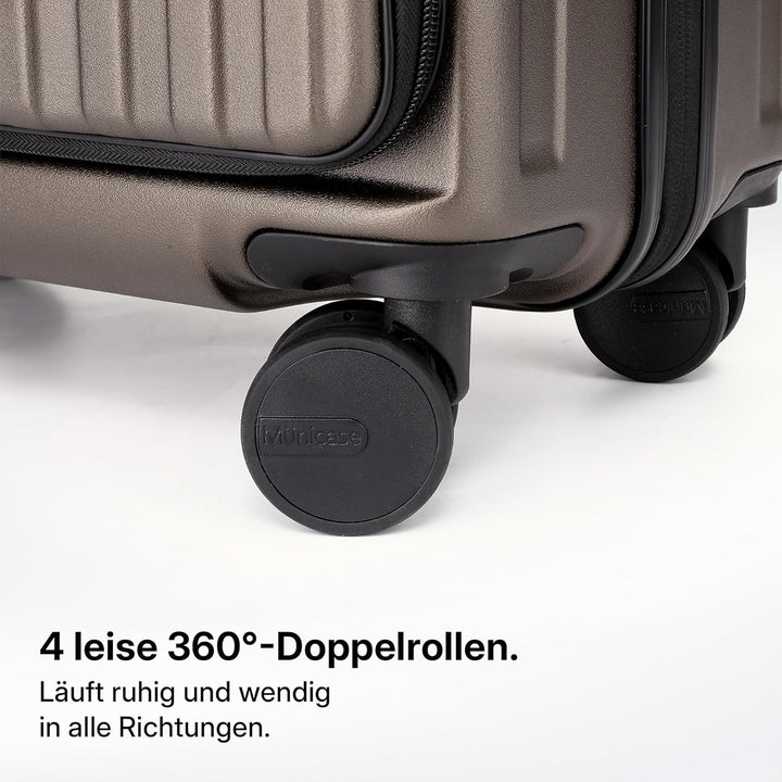 Münicase Kofferset 3-teilig, Top-Öffnung, TSA, Coffee | 3 Grössen M/L/XL, Erweiterbar, Kompressionsg