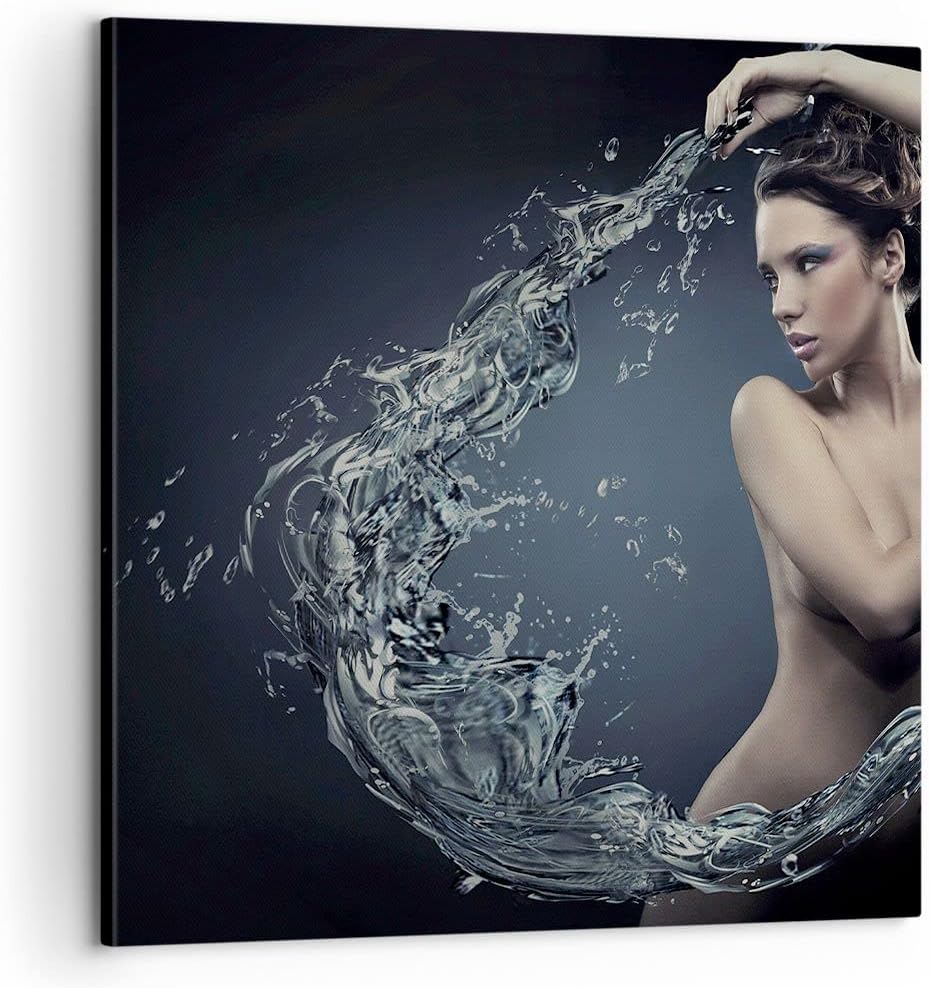Bilder auf Leinwand Weiblich modell posieren schön Leinwandbild 60x60cm Wandbilder Dekoration Wohnzi