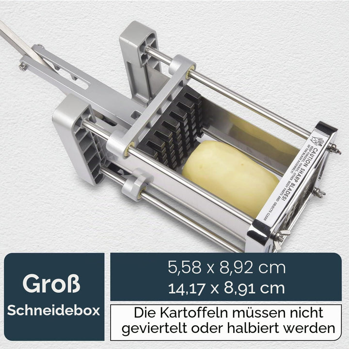 Pommes Frites Schneider, Sopito Pommesschneider Edelstahl Professioneller French Fries Cutter mit 12