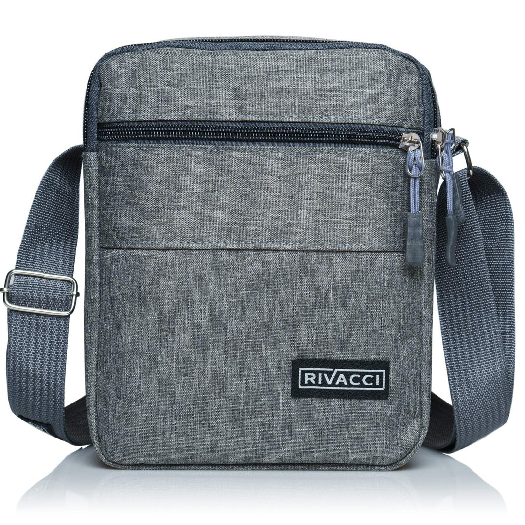 Rivacci Umhängetasche Schultertasche für Herren, Damen und Jungen, Kuriertasche aus Canvas, Herrenta