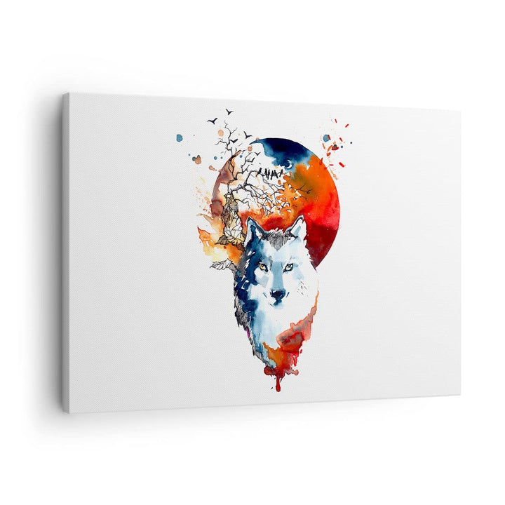 Bilder auf Leinwand Tierwelt Pelz Abbildung Mond Leinwandbild 70x50cm Wandbilder Dekoration Wohnzimm