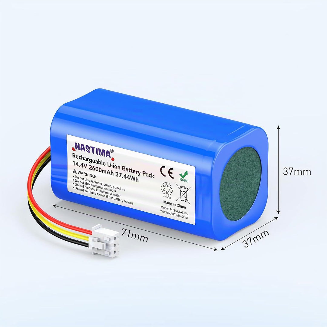 NASTIMA 14,4V 2600mAh Li-ion Ersatzakku für Proscenic 800T 820T 820S, Li-ion Akku für Proscenic PR-8