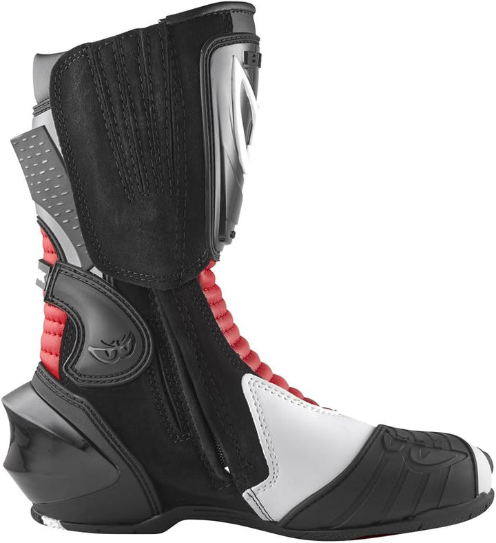 Berik Race-X EVO Motorradstiefel 47 EU Schwarz Weiss Rot, 47 EU Schwarz Weiss Rot