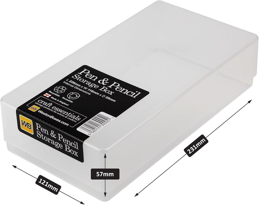 WestonBoxes Essentials für Schreibwaren, Stifte und Werkzeuge - Kunststoff-Aufbewahrungsboxen mit De