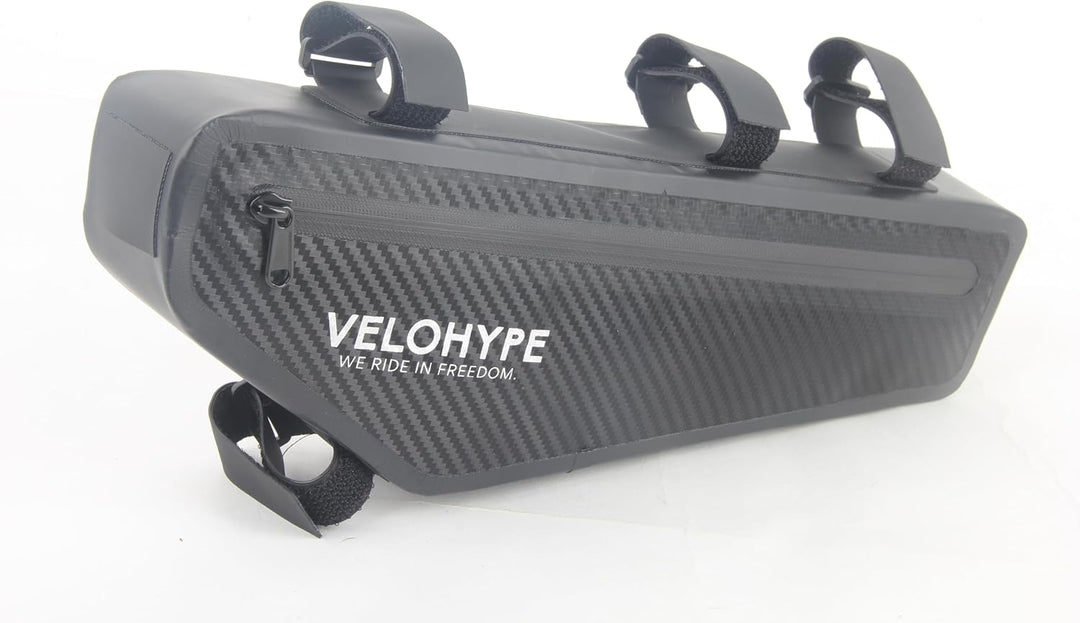 Velohype® Bikepacking Rahmentasche | 3 Liter | 100% Wasserdicht | extrem Fester Halt | reissfestes C
