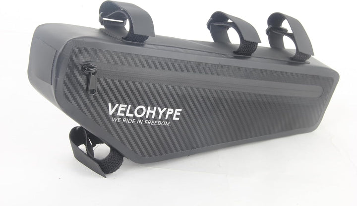 Velohype® Bikepacking Rahmentasche | 3 Liter | 100% Wasserdicht | extrem Fester Halt | reissfestes C