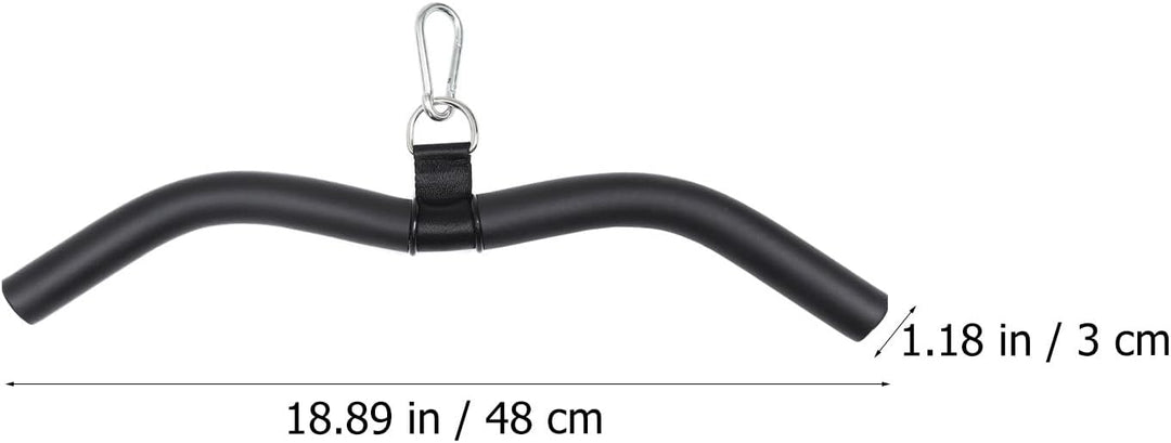 Homoyoyo Latzug Stange aus Stahl mit Ergonomischem Bogengriff Kabelzug Zubehör für Bizeps und Rücken