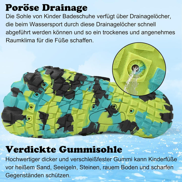Maxome Kinder Wasserschuhe, Outdoor-Aqua-Socken für Kleinkinder, Jungen, Mädchen, Kinder sportlich S
