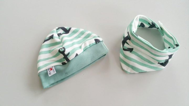 Atelier MiaMia - Pumphose Set Baby Kind von 56 bis 92, Designer Babyhose Set Limitiert !! Meerestier