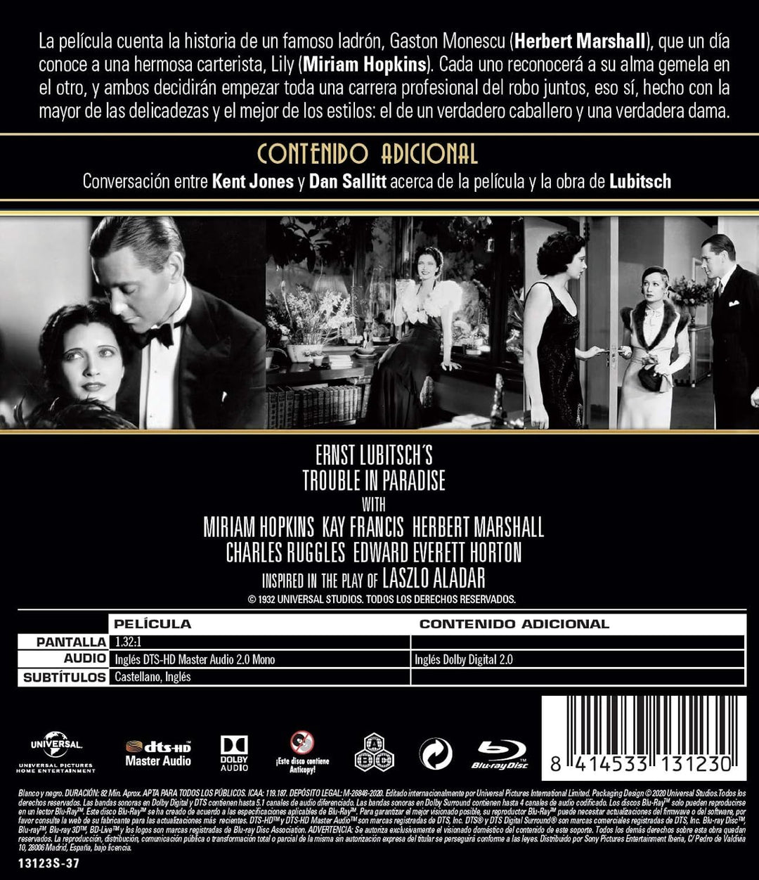 Trouble in Paradise (1932) Blu Ray English Audio, Blu-ray