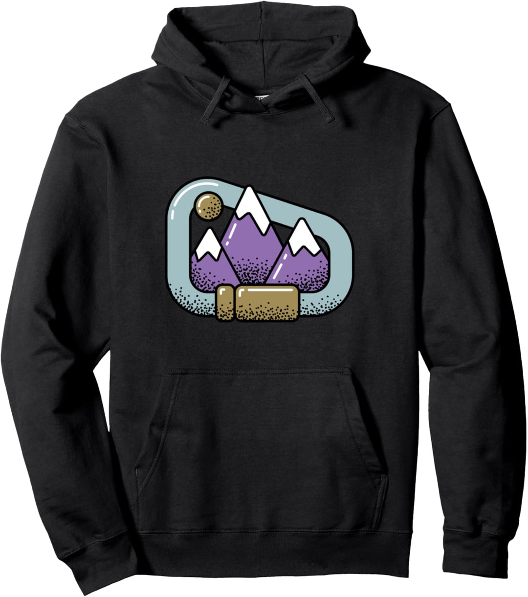 Klettern Design mit Bergen für Kletterer und Kletterinnen Pullover Hoodie