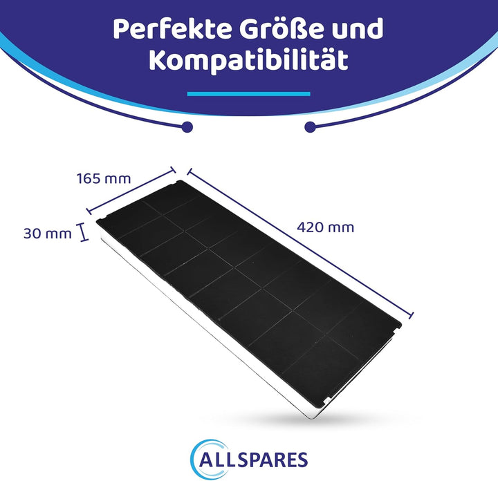 AllSpares Aktivkohlefilter für Dunstabzugshauben geeignet für Bosch DHZ3406 / DHZ3405 / 00296178/296