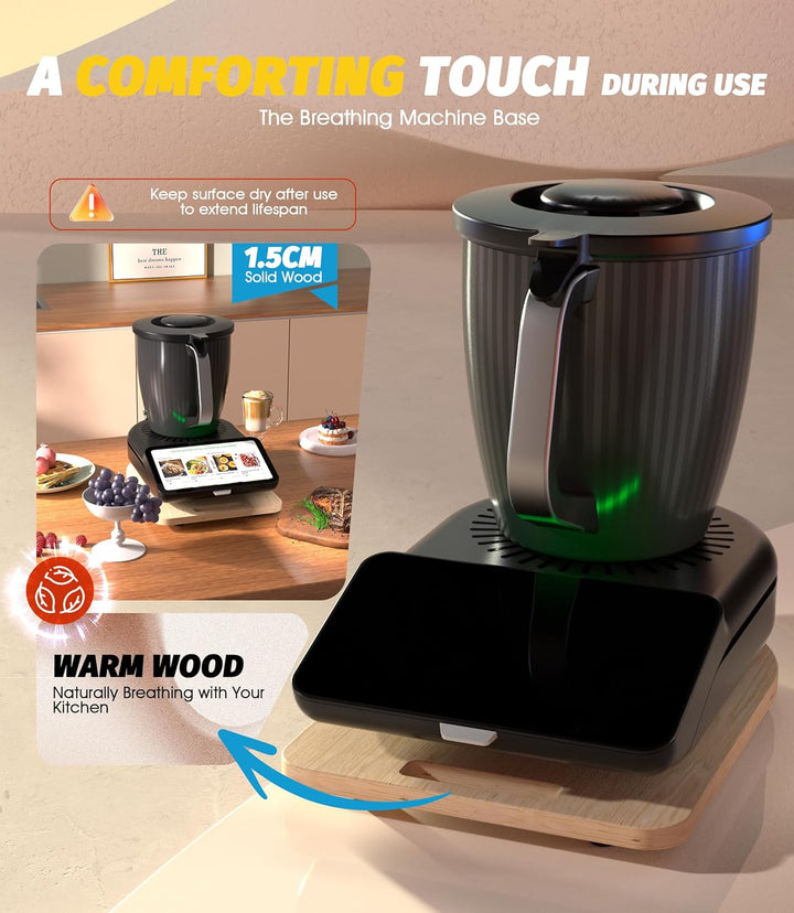 NEWZEROL Bambus Gleitbrett Kompatibel mit Vorwerk Thermomix TM7, TM7 Gleitbrett Holz Praktisches TM7