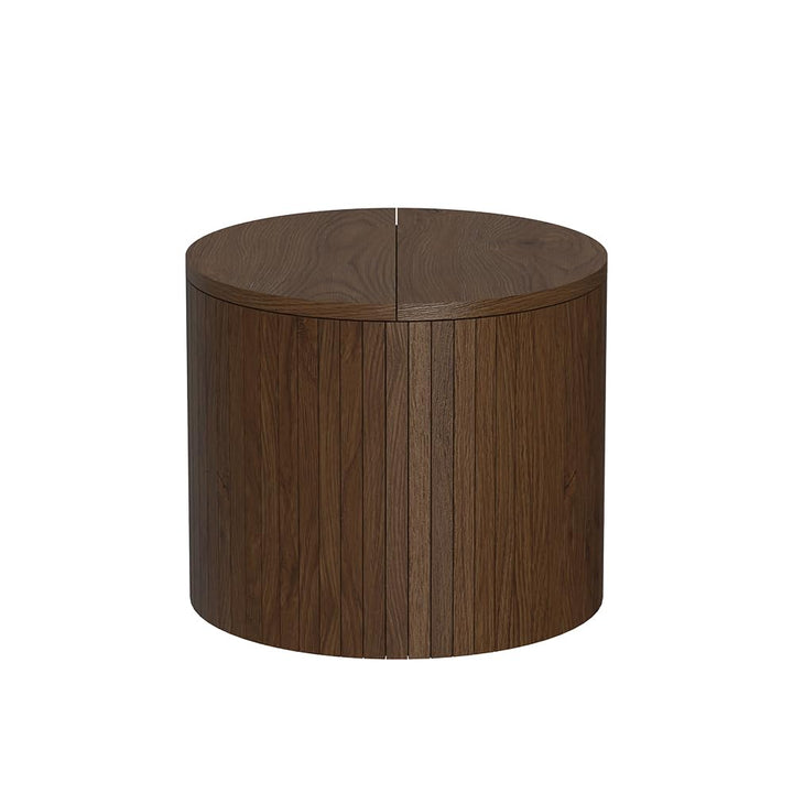 Vicco Couchtisch Tavilo, Nussbaum, 38 x 38 cm, mit Liftfunktion und Abnehmbarer Seitenwand Walnut 38