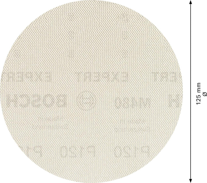 Bosch Professional 50x Expert M480 Schleifnetz (für Hartholz, Farbe auf Holz, Ø 125 mm, Körnung 120,