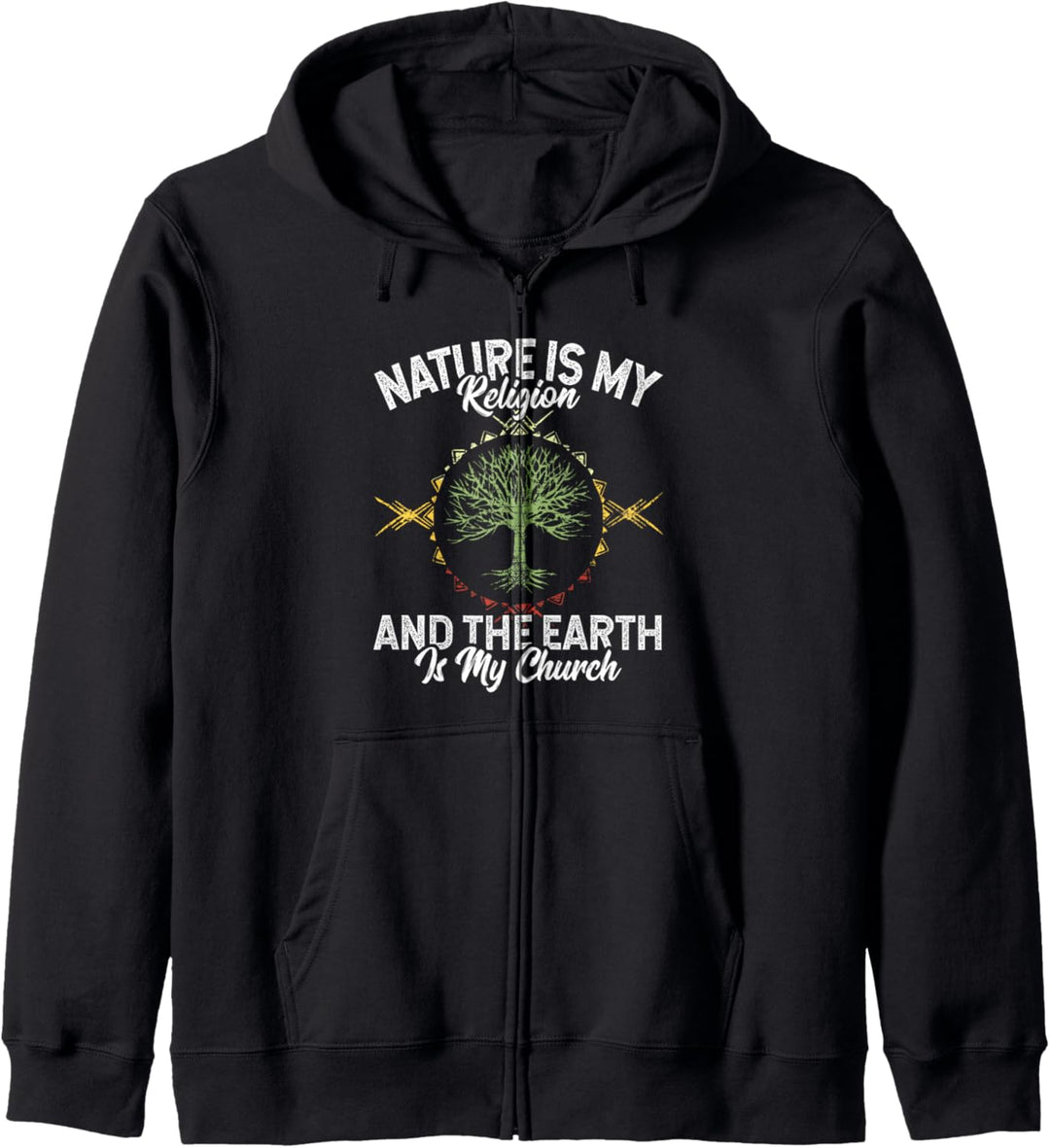 Nature Is My Religion Earth Is My Church Native American Day Kapuzenjacke