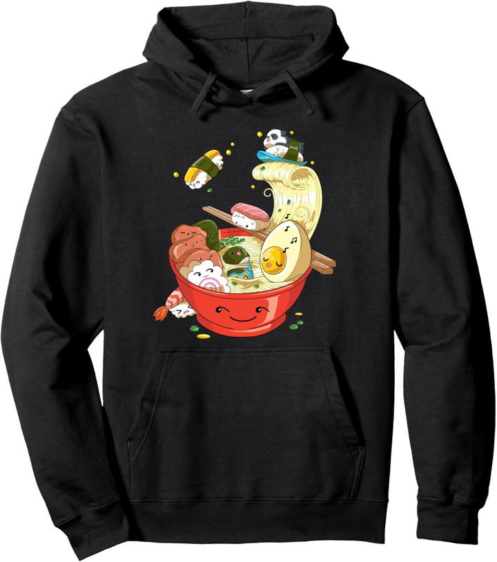 Kawaii Ramen, Panda und Sushi Pullover Hoodie