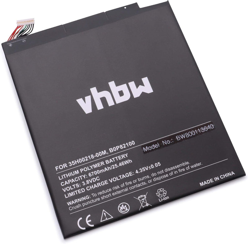 vhbw Li-Polymer Akku 6700mAh (3.8V) kompatibel mit Tablet Netbook Pad Google Nexus 9, 9 TD-LTE, 9 Wi