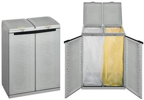 Terry, Ecocab 2 , Schrank zum Mülltrennen, für den Innen- und Aussenbereich, 2 separate Fächer - 68x