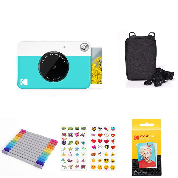 KODAK PRINTOMATIC Digitale Sofortbildkamera, Vollfarbdrucke auf Zink 2x3-Fotopapier mit Sticky-Back-