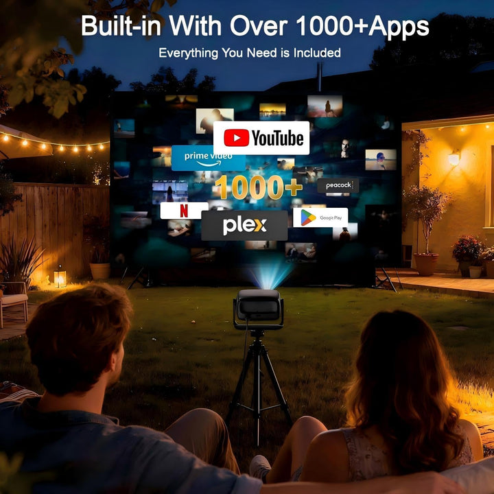 Smart Projector 4K Beamer für Heimkino mit Android 14.0, 30000 Lumen, Autofokus & Trapezkorrektur, B