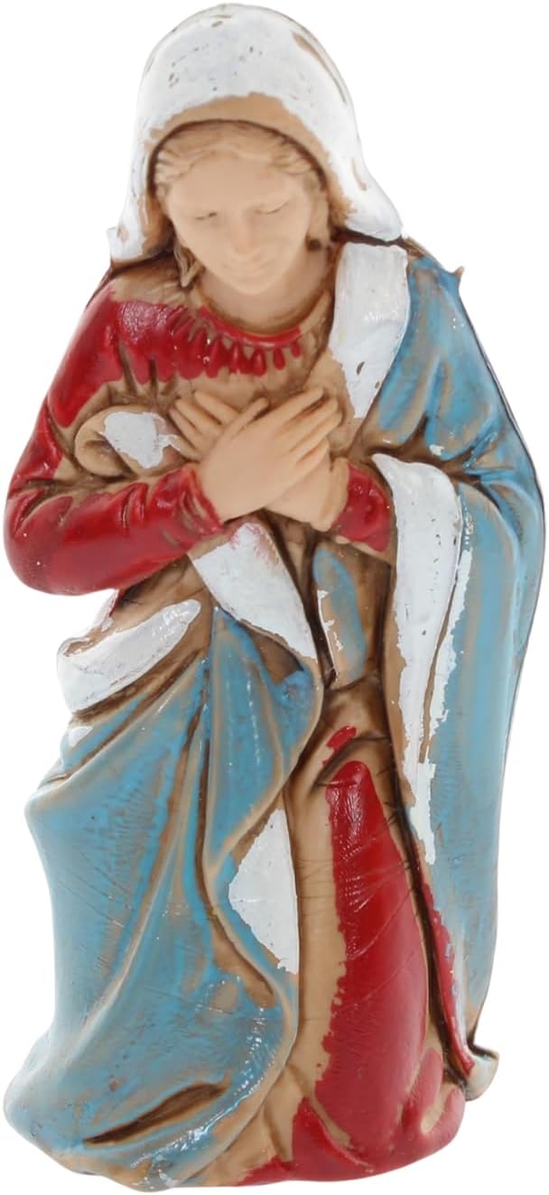 Moranduzzo Geburt Jesu 6 Figuren für Krippe 8 cm Massstab 1:22 - Unzerstörbare Krippenfiguren - Stil