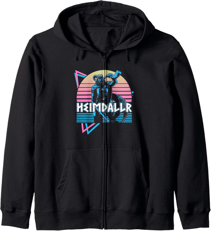 Heimdallr Heimdall nordischer Gott Asgard nordische Mythologie Retro Kapuzenjacke