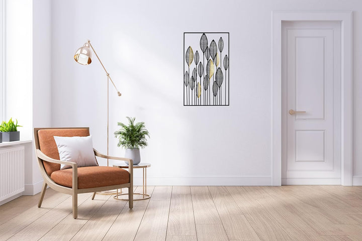 SKASEN® Wanddeko Metall, Wandbild Wohnzimmer, Deko Küche, Metallbild, 80x50cm, Inkl. Befestigungsmat