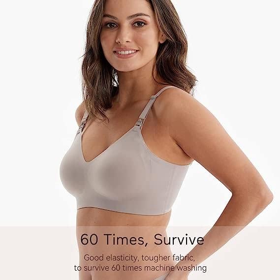 momcozy Still-BH ohne Bügel, Nahtloser SchwangerschafCL-BH mit zusätzlichen BH-Verlängerungen 3XL Br