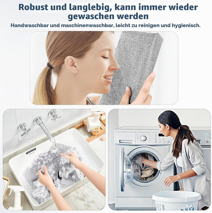 AiQInu 3 Stück Aufbewahrungstasche Gross, 105L+84L+70L Faltbare Unterbett Aufbewahrungsbox mit Handg