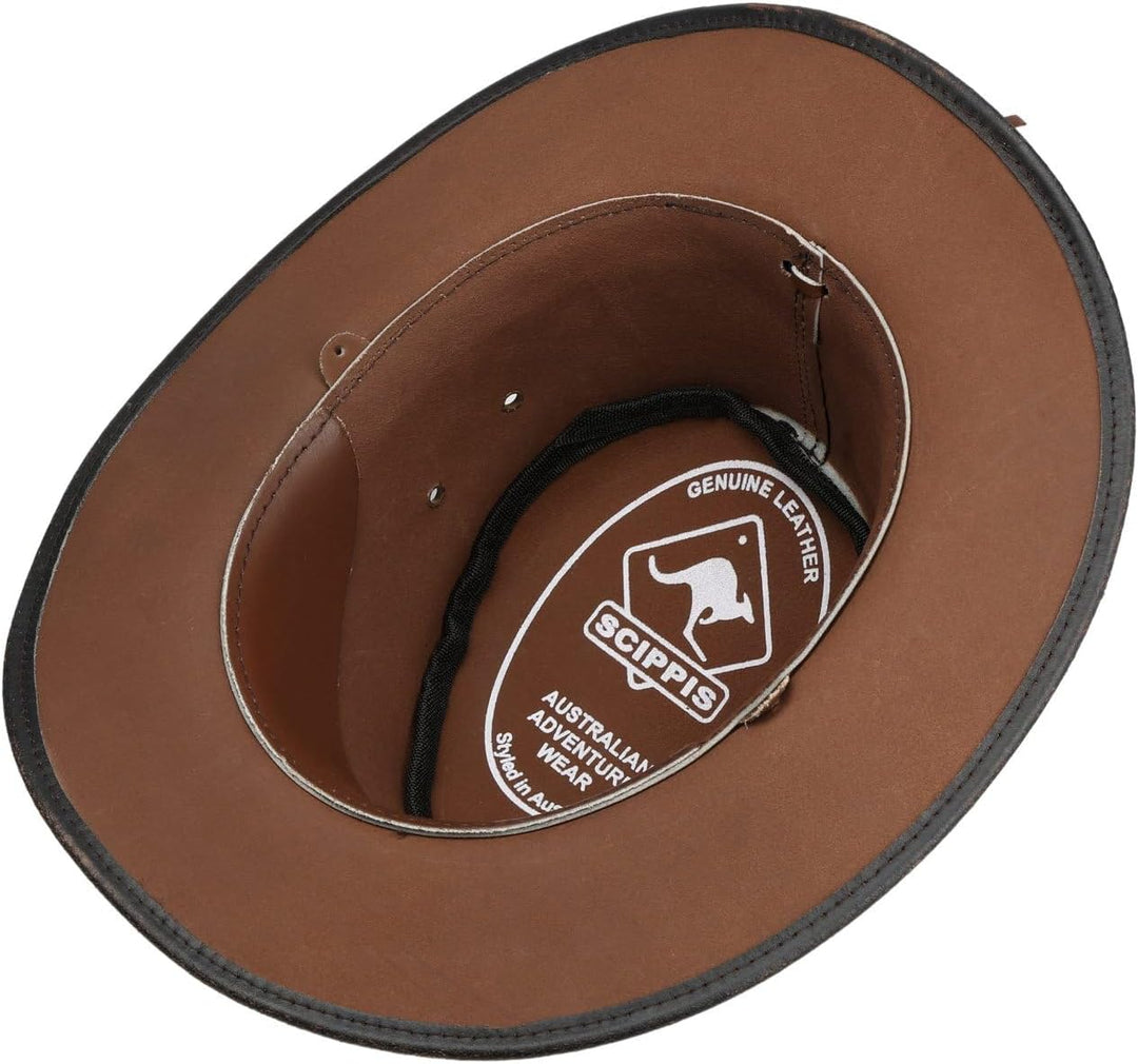 Scippis Tombstone Lederhut Herren Hut Cowboyhut M braun, M braun