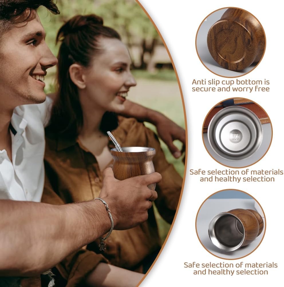 Yerba Mate Cup, Mate Tee Tasse, Mate Tee Becher, Yerba Mate Kürbis Tasse, Leicht Zu Reinigen(260ml/9