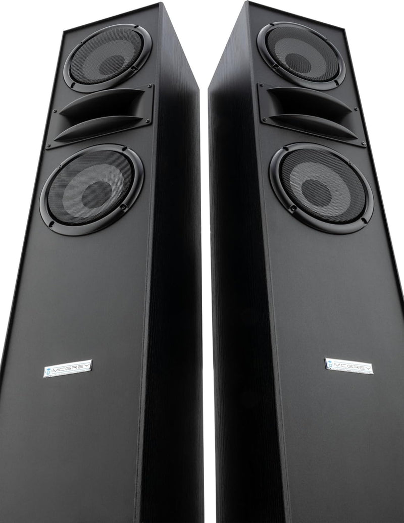 McGrey HTS-65320 BK Paar 3-Wege HiFi Standlautsprecher Paar - 160W RMS - 2 x 6,5" Mittel-, Tieftöner