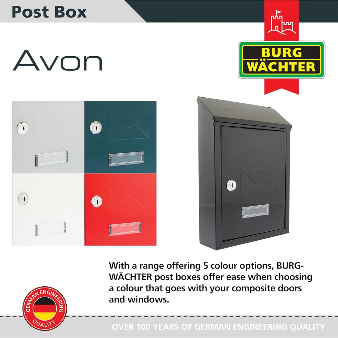 Avon-Stahlbriefkasten 001 der G2 Trading Company in Schwarz, Schwarz