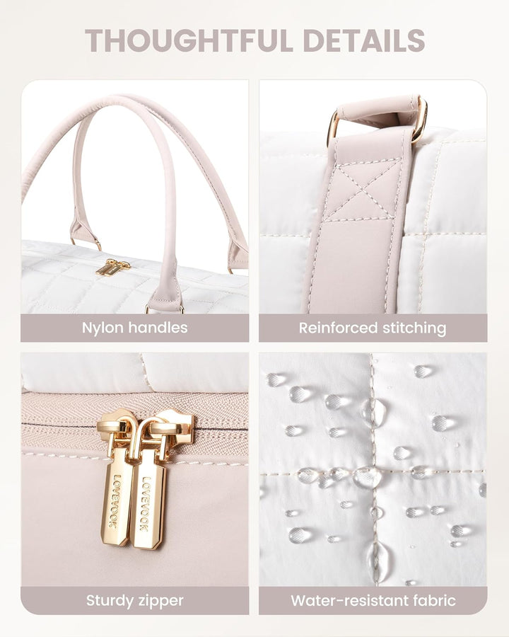 LOVEVOOK Reisetasche Damen, Leicht Puffer Weekender Handgepäck Tasche Kliniktasche Geburt Krankenhau