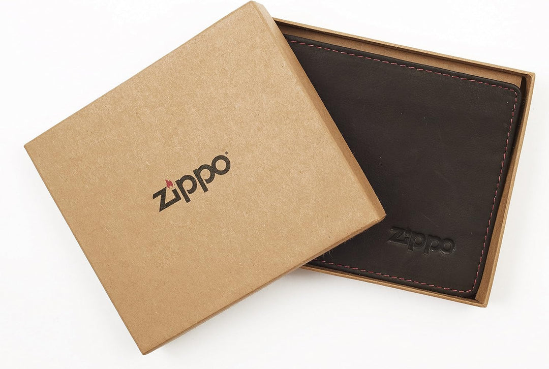 Zippo Herren Zweifachgefaltete Brieftasche Mokka Feuerzeug