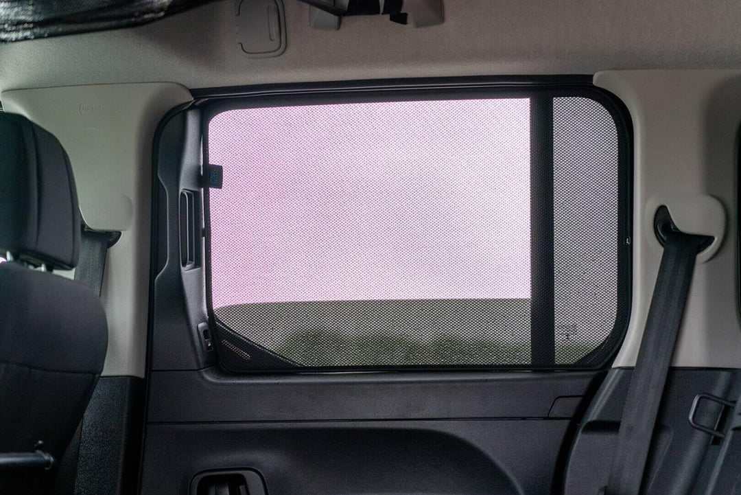 Sonnenschutz Blenden passend für Citroen Berlingo XL ab 2018 (mit aufklappbarer Heckscheibe) Komplet