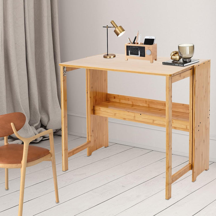 Klappbarer Schreibtisch, Kleiner Klapptisch, Heimbüro Klapptisch, Faltbarer Kompaktschreibtisch für