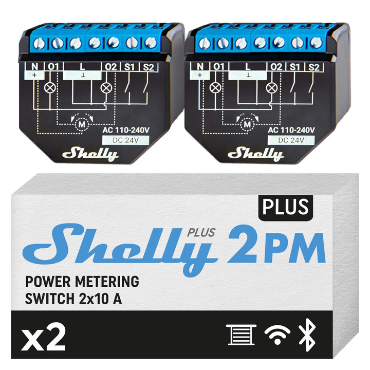 Shelly Plus 2 PM 2er Pack