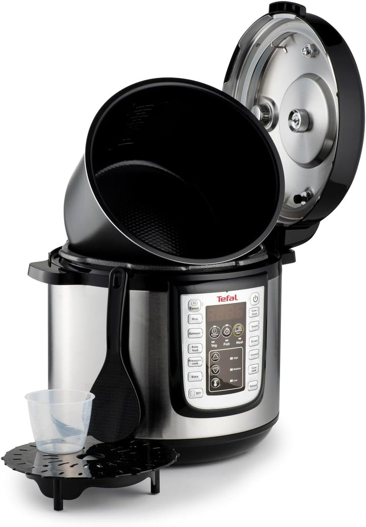Tefal CY505E Fast & Delicious Multikocher | elektrischer Schnellkochtopf|25 Automatische Programme|F